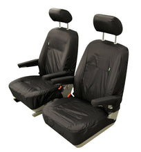 Load image into Gallery viewer, VW California Ocean/Beach Inka Fully Tailored Waterproof Seat Covers with ISOFIX Black Fits T6 &amp; T5 2014 Onwards

