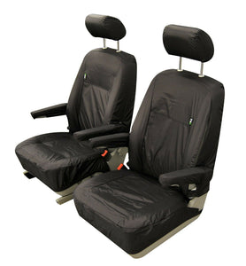 VW California Ocean/Beach/Surf Inka Fully Tailored Waterproof Seat Covers with ISOFIX Black Fits T6 & T5 2014 Onwards