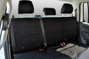 Honda Jazz Fully Tailored Waterproof Rear Second Row Single and Double Set Seat Covers 2007 Onwards Heavy Duty Right Hand Drive Black