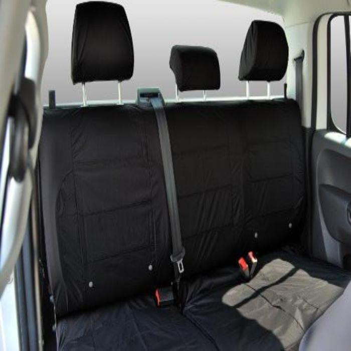 Ford Ranger Fully Tailored Waterproof Rear Second Row Triple Set Seat Covers 2009-2011 Heavy Duty Right Hand Drive Black