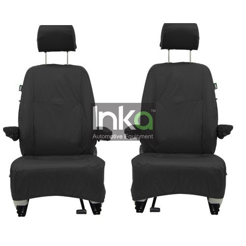 Nissan NV200 Panel Van Fully Tailored Waterproof Front Set Seat Covers 2009-2012 Heavy Duty Right Hand Drive Black