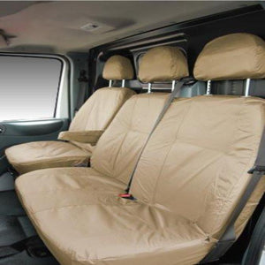 Fiat Scudo Fully Tailored Waterproof Front Single and Double Set Seat Covers 2007 - 2012 Heavy Duty Right Hand Drive Beige