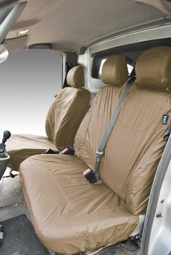 Renault Trafic Fully Tailored Waterproof Front Set Seat Covers 2001 Onwards Heavy Duty Right Hand Drive Beige