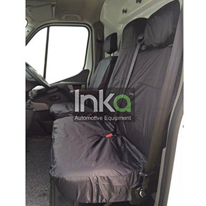 Fiat Ducato Fully Tailored Waterproof Front Single Set Seat Covers 2010 Onwards Heavy Duty Right Hand Drive Grey