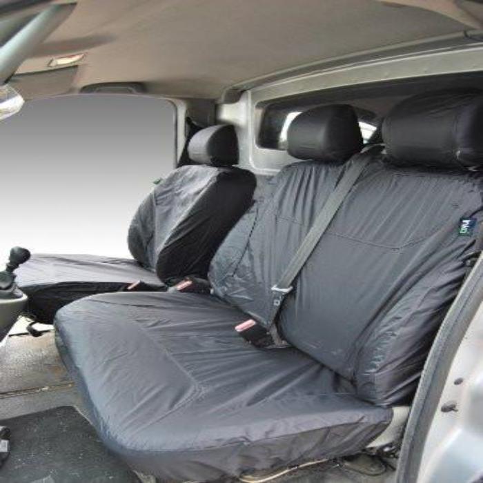 Renault Traffic Panel Van Tailored Waterproof Front Row Set Seat Covers 2003 Onwards Heavy Duty Right hand Drive Grey