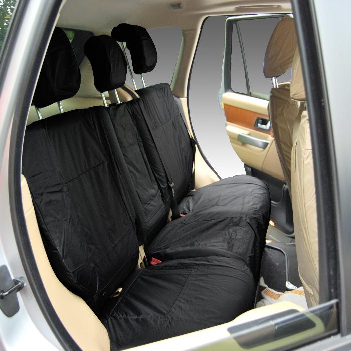 Range Rover Sport Rear INKA Tailored Waterproof Seat Covers Black L494 MK 2