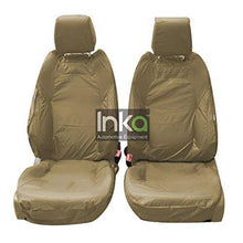 Load image into Gallery viewer, Range Rover Evoque 3-Door 2010 - 2015 Tailored Waterproof Seat Covers, Front Driver and Single Passenger with DVD headrests in BEIGE
