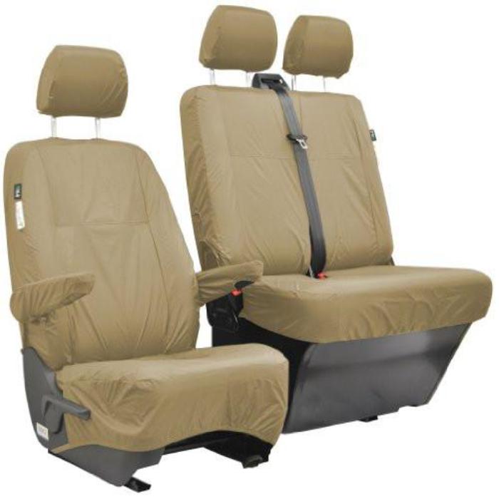 LDV Maxus Fully Tailored Waterproof Front Single Set Seat Covers 2004-2014 Heavy Duty Right Hand Drive Beige