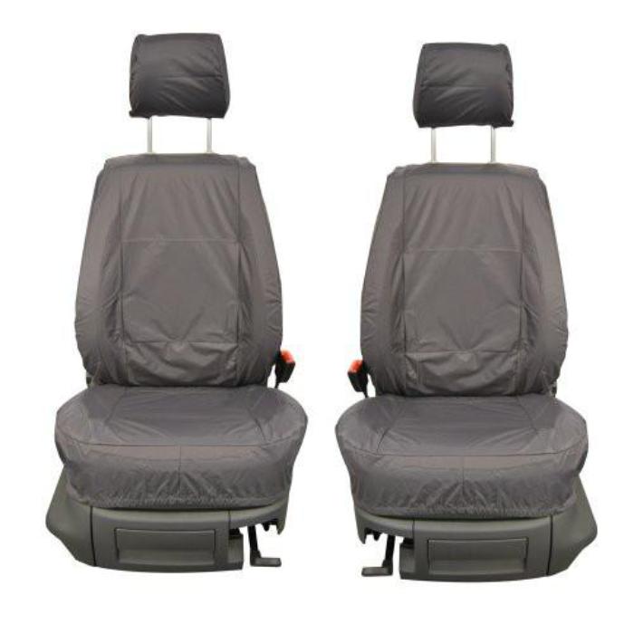 Vauxhall Corsavan Inka Fully Tailored Waterproof Front Set Seat Covers 2006-2014 Heavy Duty Right Hand Drive Grey