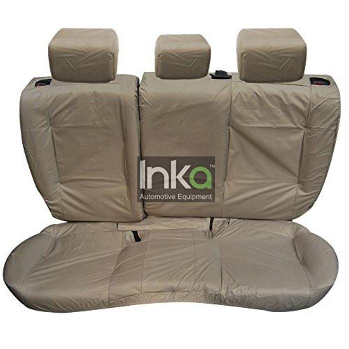 Range Rover Evoque 3-Door Rear 2+1 Tailored Waterproof Seat Covers Double and Single Seats without Centre Armrest 2011 - 2015 Heavy Duty Right Hand Drive in Beige