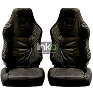 Recaro Sportster Front Pair Fully Tailored Waterproof Seat Covers For Seats With Thigh Support Pull Out Black MY2001>