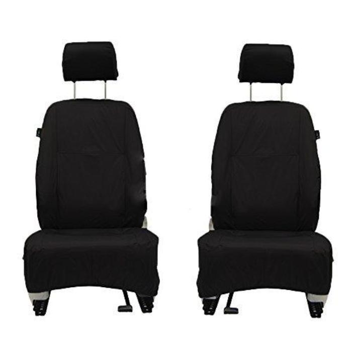 Ford Focus MRKIII Front Row Inka Fully Tailored Waterproof Seat Covers Black Two Front Single Seats; Right Hand Drive, 2010 Onwards.