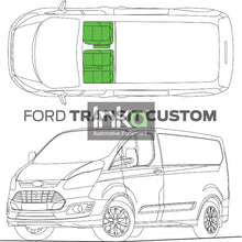 Load image into Gallery viewer, Ford Transit Custom Fully Tailored Waterproof Front Seat Cover Set 2012 Onwards Heavy Duty Right Hand Drive Black
