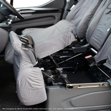 Load image into Gallery viewer, Ford Transit Custom Fully Tailored Waterproof Front Seat Cover Set 2012 Onwards Heavy Duty Right Hand Drive - Grey
