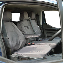 Load image into Gallery viewer, Ford Transit Custom Fully Tailored Waterproof Front Seat Cover Set 2012 Onwards Heavy Duty Right Hand Drive - Grey

