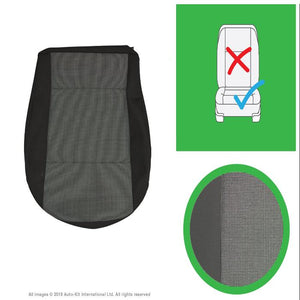 Original VW Transporter T6, T5.1 Front & Rear Original Seat Covers for Austin Titan Grey, Titanium Black and Simora Black