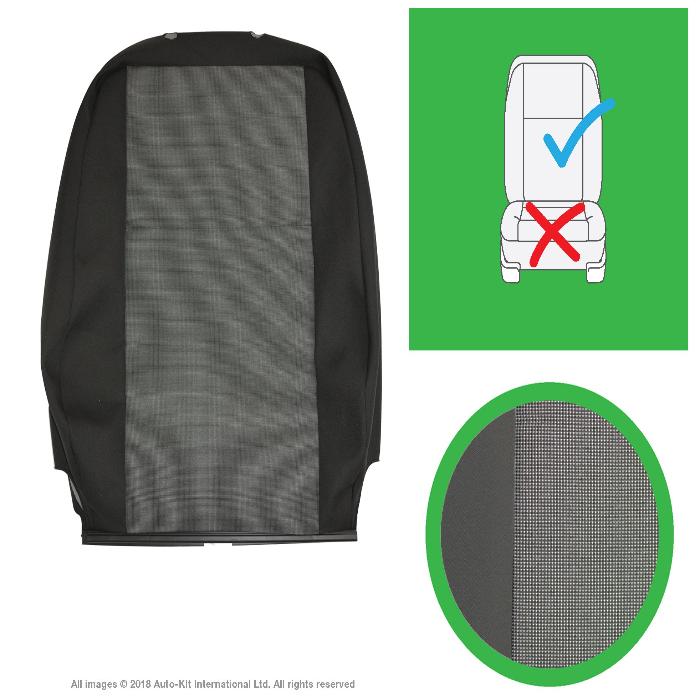 Original VW Transporter T6, T5.1 Front & Rear Original Seat Covers for Austin Titan Grey, Titanium Black and Simora Black
