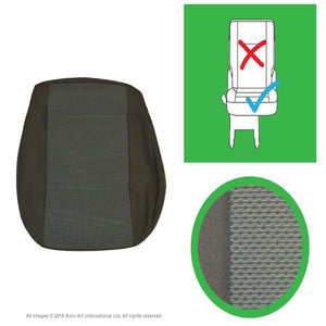 Original VW Transporter T6, T5.1 Front & Rear Original Seat Covers for Austin Titan Grey, Titanium Black and Simora Black
