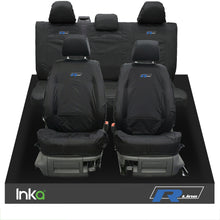 Load image into Gallery viewer, VW CADDY MAXI LIFE KOMBI INKA TAILORED WATERPROOF SEAT COVERS R-LINE EMBROIDERY [Choice of 3 Colours]
