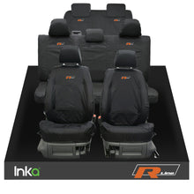 Load image into Gallery viewer, VW CADDY MAXI LIFE KOMBI INKA TAILORED WATERPROOF SEAT COVERS R-LINE EMBROIDERY [Choice of 3 Colours]
