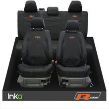 Load image into Gallery viewer, VW CADDY MAXI LIFE KOMBI INKA TAILORED WATERPROOF SEAT COVERS R-LINE EMBROIDERY [Choice of 3 Colours]
