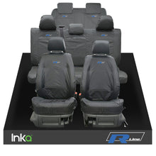 Load image into Gallery viewer, VW CADDY MAXI LIFE KOMBI INKA TAILORED WATERPROOF SEAT COVERS R-LINE EMBROIDERY [Choice of 3 Colours]
