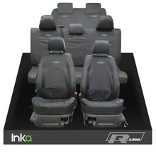 Load image into Gallery viewer, VW CADDY MAXI LIFE KOMBI INKA TAILORED WATERPROOF SEAT COVERS R-LINE EMBROIDERY [Choice of 3 Colours]
