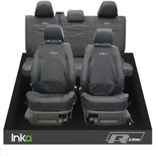 Load image into Gallery viewer, VW CADDY MAXI LIFE KOMBI INKA TAILORED WATERPROOF SEAT COVERS R-LINE EMBROIDERY [Choice of 3 Colours]
