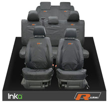 Load image into Gallery viewer, VW CADDY MAXI LIFE KOMBI INKA TAILORED WATERPROOF SEAT COVERS R-LINE EMBROIDERY [Choice of 3 Colours]
