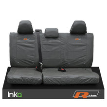 Load image into Gallery viewer, VW CADDY MAXI LIFE KOMBI INKA TAILORED WATERPROOF SEAT COVERS R-LINE EMBROIDERY [Choice of 3 Colours]
