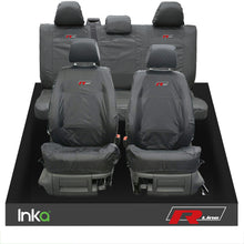 Load image into Gallery viewer, VW CADDY MAXI LIFE KOMBI INKA TAILORED WATERPROOF SEAT COVERS R-LINE EMBROIDERY [Choice of 3 Colours]
