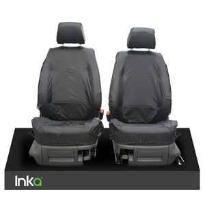 VW CADDY MAXI LIFE KOMBI INKA TAILORED WATERPROOF SEAT COVERS R-LINE EMBROIDERY [Choice of 3 Colours]