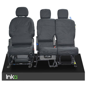 Citroen Berlingo Front Row Inka Fully Tailored Set Waterproof Seat Covers Black