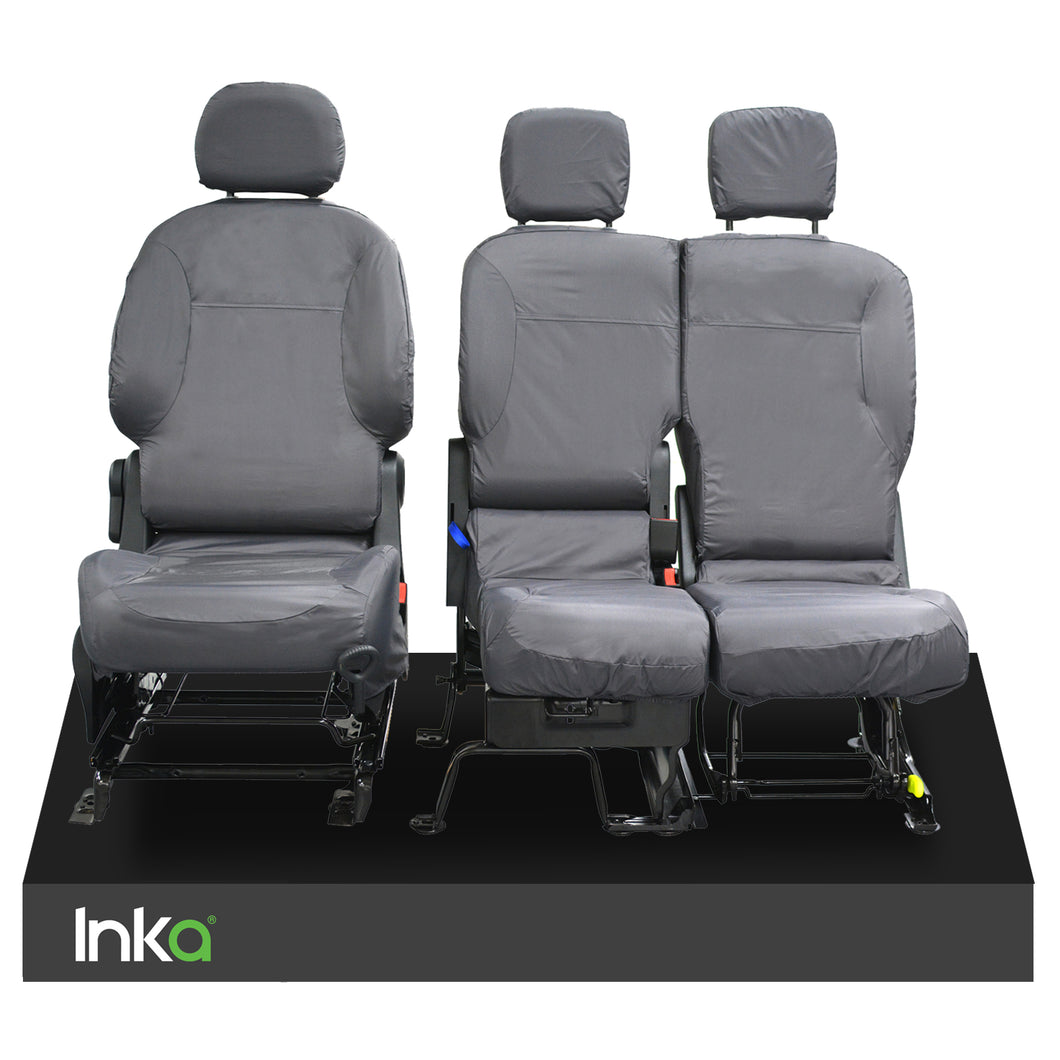 Citroen Berlingo Front Row Inka Fully Tailored Set Waterproof Seat Covers Grey