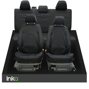 VW CADDY MAXI LIFE KOMBI INKA TAILORED WATERPROOF SEAT COVERS R-LINE EMBROIDERY [Choice of 3 Colours]