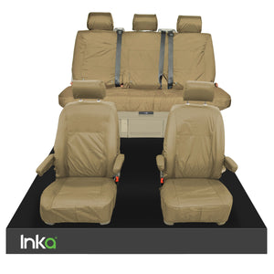 VW California Ocean/Coast/Surf T5.1,T6,T6.1 Front Rear Tailored Seat Covers Beige