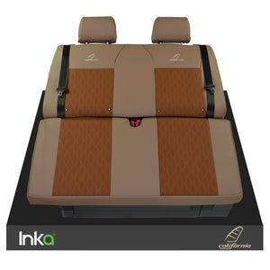 VW California T6.1 T6 T5 Ocean, Coast, SE, Surf Tailored Lifestyle Leatherette Seat Covers Second Skin Tan Chocolate