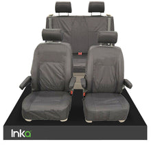 Load image into Gallery viewer, VW California Ocean/Coast T5.1,T6,T6.1 Front Rear Tailored Seat Covers With ISOFIX Grey
