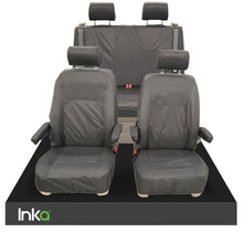 Load image into Gallery viewer, VW California Ocean/Coast T5.1,T6,T6.1 Front Rear Tailored Seat Covers With ISOFIX Grey
