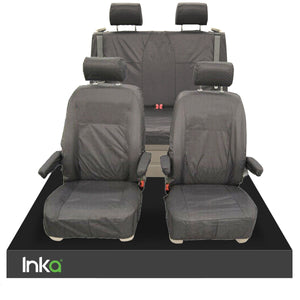 VW California Ocean/Coast T5.1,T6,T6.1 Front Rear Tailored Seat Covers With ISOFIX Grey