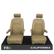 Load image into Gallery viewer, VW California Ocean/Coast/Beach T5.1,T6,T6.1 Front Rear Tailored Seat Covers Beige
