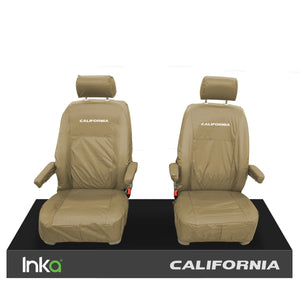 VW California Ocean/Coast/Beach T5.1,T6,T6.1 Front Rear Tailored Seat Covers Beige