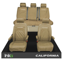 Load image into Gallery viewer, VW California Ocean/Coast/Beach T5.1,T6,T6.1 Front Rear Tailored Seat Covers Beige
