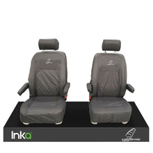 Load image into Gallery viewer, VW California Ocean/Coast/Beach/Surf T5.1,T6,T6.1 Front Rear Tailored Seat Covers With ISOFIX Grey
