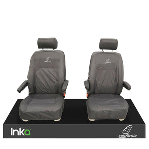 VW California Ocean/Coast/Beach T5.1,T6,T6.1 Front Rear Tailored Seat Covers With ISOFIX Grey