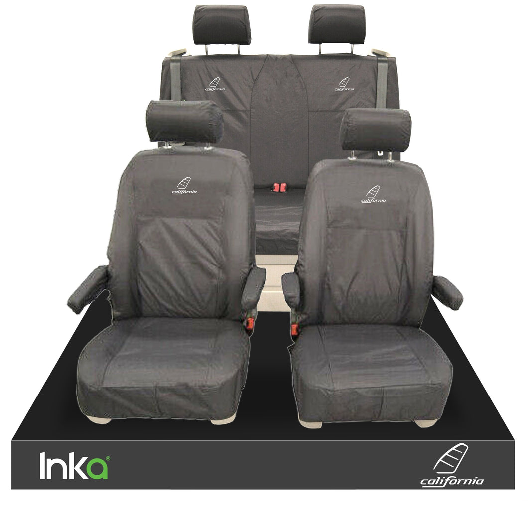 VW California Ocean/Coast/Beach T5.1,T6,T6.1 Front Rear Tailored Seat Covers With ISOFIX Grey