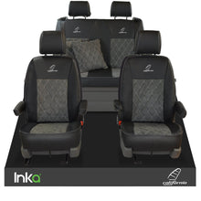 Load image into Gallery viewer, VW California T6.1, T6, T5.1, T5 Ocean, Coast, Beach, SE INKA Front &amp; Rear Midcent Grey Alcantara Seat Covers

