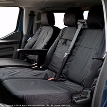 Load image into Gallery viewer, Ford Transit Custom Fully Tailored Waterproof Front Seat Cover Set 2012 Onwards Heavy Duty Right Hand Drive Black
