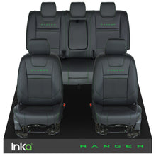 Load image into Gallery viewer, Ford Ranger T6 INKA Front &amp; Rears Plain Tailored Seat Covers Black- MY-2011+ ( Choice of 6 Colours )
