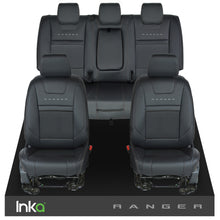 Load image into Gallery viewer, Ford Ranger T6 INKA Front &amp; Rears Plain Tailored Seat Covers Black- MY-2011+ ( Choice of 6 Colours )
